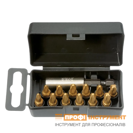 Набор бит TiN 25 мм 2PZ1 / 3PZ2 / 1PZ3 / 2PH1 / 3PH2 / 1PH3 / + магн. держатель; 13шт.