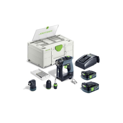 Аккумуляторная дрель-шуруповерт FESTOOL CXS 12 2,5-Set бесщеточный двигатель EC-TEC (576865)