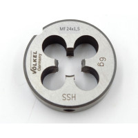 Round die M 24 x 1,5 metric thread, DIN 223, HSS, Volkel