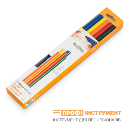 Стержни термоклеевые STEINEL - Color-Sticks 11 мм цветные 250 г (10 шт) (006815)