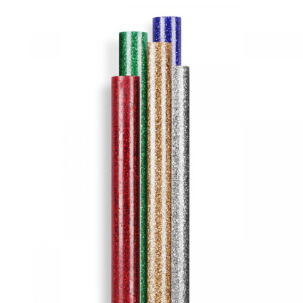 Стержни термоклеевые STEINEL - Glitter Sticks 7 мм цветные с блестками 96 г (16 шт) (065539)