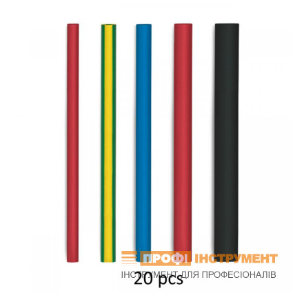 Набор трубок термоусадочных для кабелей STEINEL - Shrink tubing III 4,8 - 12,0 мм 20 шт (072766)