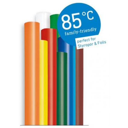 Стержни термоклеевые STEINEL - Low Temp Color 7 мм цветные, 96 г (16 шт) (084646)