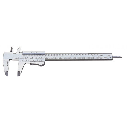 Caliper 150 mm, boundary 0-150 mm, crochet 0,05 mm, scales are metric and inch, self-locking mechanism, internal and external zamіri, glibinomir, stainless steel