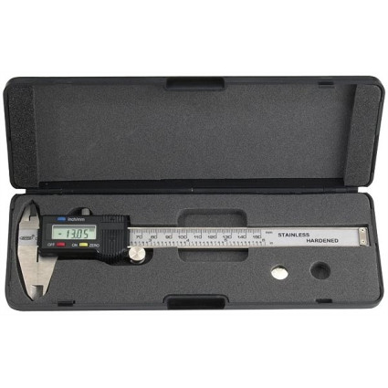 Caliper electronic, limit 0-150 mm, step 0,01, metric and inch scale, stainless steel