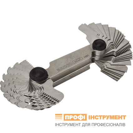 Set of BAHCO thread gauges - metric with a pitch of 0.25-6.0 mm and inch with a pitch of 4-62 TPI (52 pcs.) (1537)