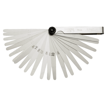 Set of professional thickness gauges BAHCO - 0.03-0.1 mm pitch 0.01 mm, 0.1-1 mm pitch 0.05 mm (1544)