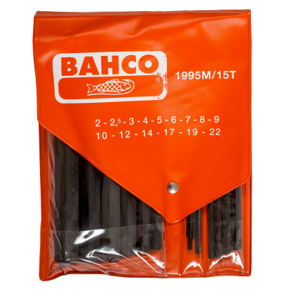 Набір ключів шестигранних BAHCO L-подібних подовжених  2 - 22 мм 15 шт. (1995M/15T)
