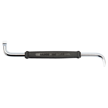 BAHCO Double-Bend Screwdriver for 1.0x5.5x125mm Slotted Screws (2047-1-5.5)