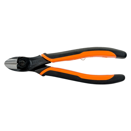 Side cutters BAHCO 125 mm, Piano = 1,6 mm, Fe = 1,8 mm, CuZn = 1,8 mm, Cu = 2,0 mm, return spring, ERGO (2101G-125)