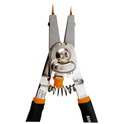 BAHCO 160mm External and Internal Stop Port Ring Pliers with Replaceable Tips (2928-160)