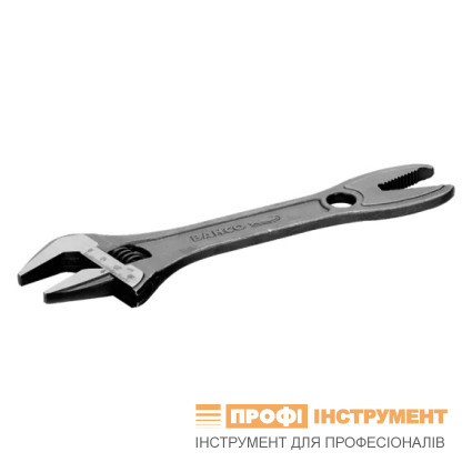Bahco adjustable wrench of 205 mm with a measuring scale and capture "crocodile" (art, 31)