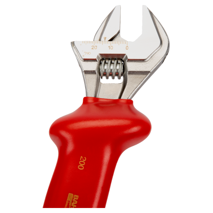 BAHCO adjustable insulated wrench with 0-29 mm measuring scale and central screw (8072V) BAHCO adjustable insulated wrench with 0-29 mm measuring scale and central screw (8072V)