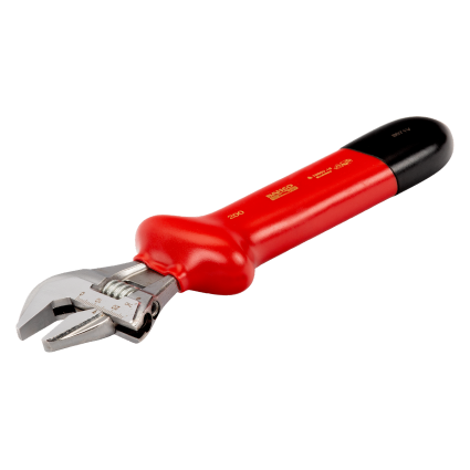 BAHCO adjustable insulated wrench with 0-29 mm measuring scale and central screw (8072V)