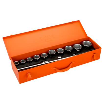 BAHCO 3/4" Socket Head Set 22-50mm 15 pcs. (8845NM)