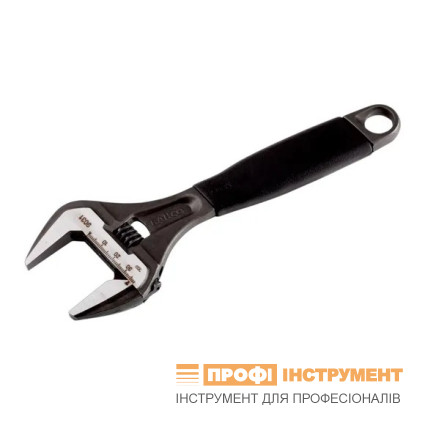 Bahco adjustable lightweight wrench with scale, grip 38mm, chilled, phosphated, corner 15 degrees, ISO 6787, DIN 3117, ASME B107,8M - 2003, BS 6333, ERGO (art, 9031)