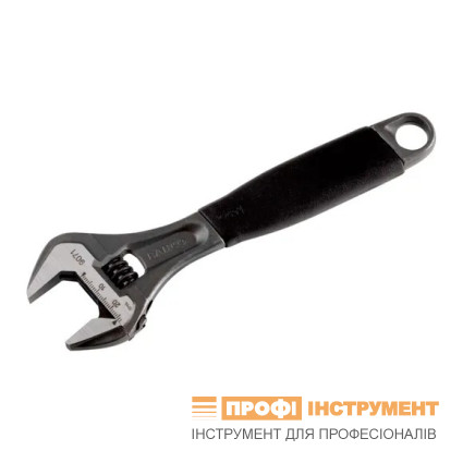 Bahco adjustable wrench with scale, grip 27mm, length 208mm, chilled, phosphated, corner 15 degrees, ergoruchka (art, 9071)