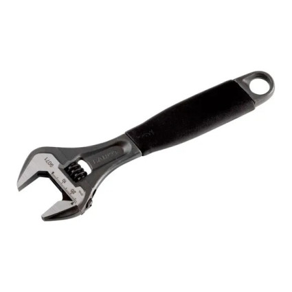Bahco adjustable wrench with scale, grip 27mm, length 208mm, chilled, phosphated, corner 15 degrees, ergoruchka (art, 9071)