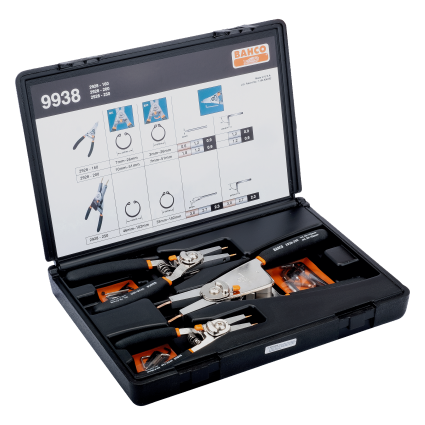 BAHCO External and Internal Snap Ring Pliers Set (9938)