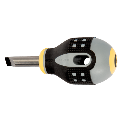 BAHCO Stubby screwdriver, 1.0x5.0x25x58 mm slot, with rubber handle (BE-8350)