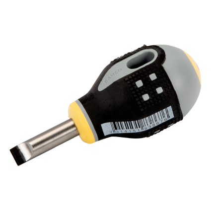 BAHCO Stubby screwdriver, 1.0x5.0x25x58 mm slot, with rubber handle (BE-8350)