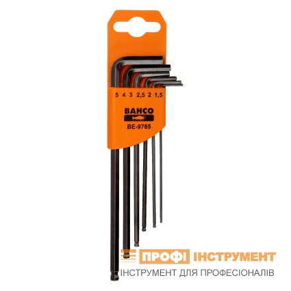 BAHCO L-Shaped Hex Key Set 1.5 - 5 mm, 6 pcs. (BE-9765)