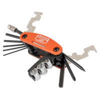 The set of Bahco tools for cyclists is complex, 17 items, keys, heads, screwdrivers, in a cover (art, BKE850901N)