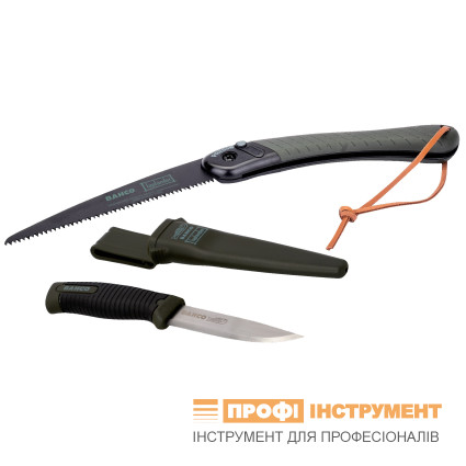 BAHCO folding saw set with 220 mm blade + knife with 102 mm blade (LAP-KNIFE)