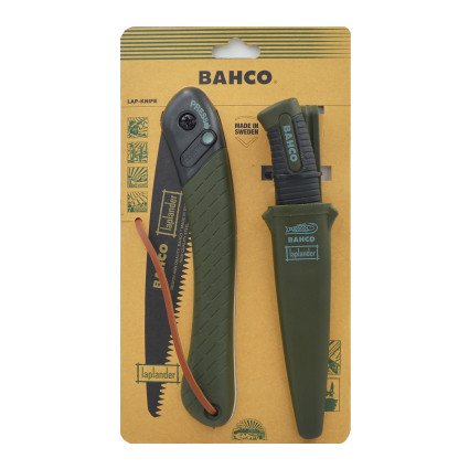 Набор пилы складной BAHCO со лезвием 220 мм + нож со лезвием 102 мм (LAP-KNIFE)