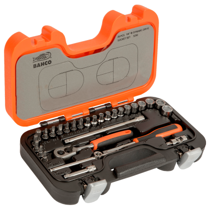 BAHCO 1/4" 4-13mm Socket Head Set and 1/4" Ph/Sl/Sw Bits (29 pcs.) (S290)