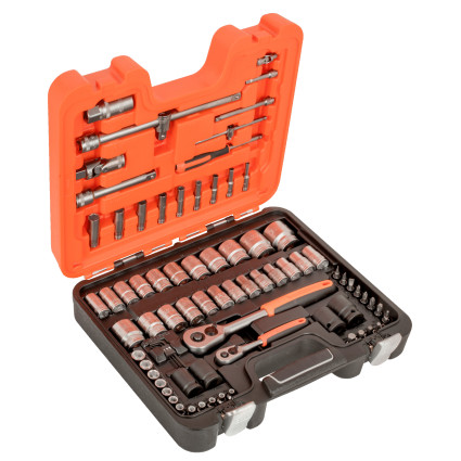 Socket Set BAHCO with 1/4" and 1/2" Drive 77 pcs in Case (S800)