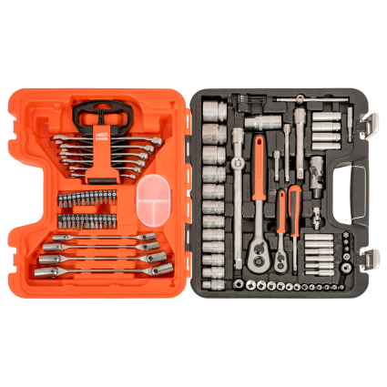 BAHCO 1/2" and 1/4" Socket Set; 91 Pieces (S910)