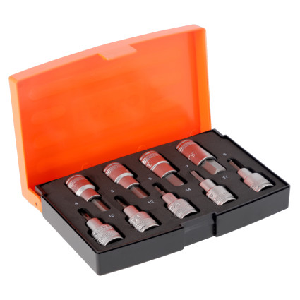 Socket Head Set BAHCO with Hex Bits 1/2" 9 pcs in Case (S9HEX)