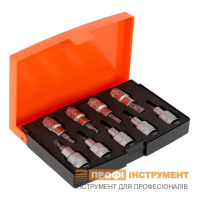 Socket Head Set BAHCO with TORX Bits 1/2" T20-T60 9 pcs in Case (S9TORX)
