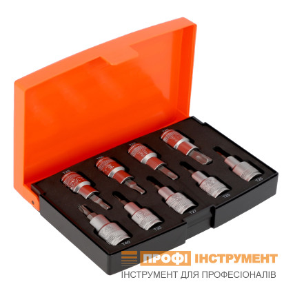 Набір головок торцевих BAHCO з бітами TORX 1/2" T20-T60 9 шт у кейсі (S9TORX)
