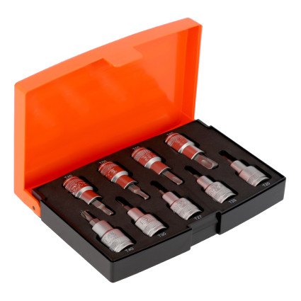 Socket Head Set BAHCO with TORX Bits 1/2" T20-T60 9 pcs in Case (S9TORX)