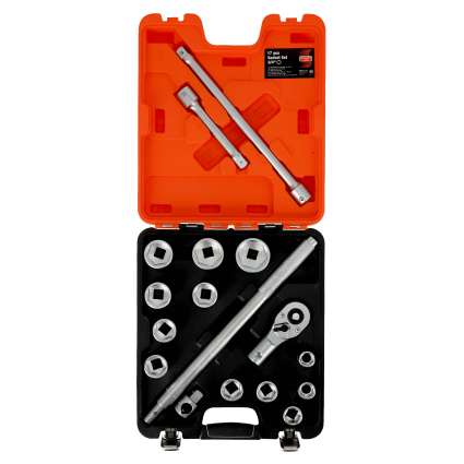 BAHCO Metric Hex Socket Set 22-50mm (SLX17)