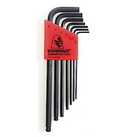 Set of Bondhus hex keys 7 pcs, 1,5 / 2 / 2,5 / 3/4/5/6 mm, spherical along (art, 10992)