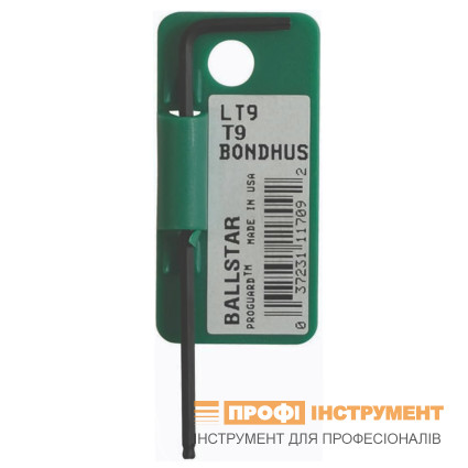 Bondhus TORX wrench 9x74mm, L-shaped, CrV steel, spherical (art, 11709)