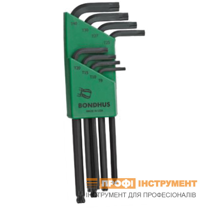 Bondhus TORX wrench 20x91mm, L-shaped, CrV steel, spherical (art, 11720)