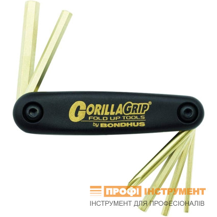 Набір ключів BONDHUS (БОНДХУС) Cycle Buddy GorillaGrip Motorcycle Fold Up GoldGuard