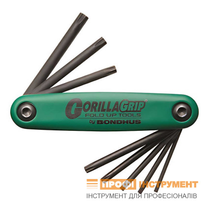 Набір ключів BONDHUS (БОНДХУС) Tamper Resistant TORX GorillaGrip Fold Ups 12638