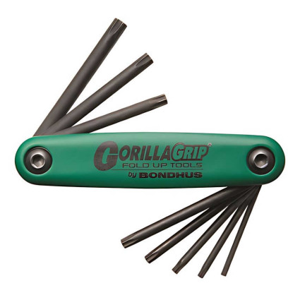 Набір ключів BONDHUS (БОНДХУС) Tamper Resistant TORX GorillaGrip Fold Ups 12638