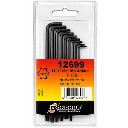 Набір ключів BONDHUS ( БОНДХУС ) TORX L-Wrenches ProGuard 12699