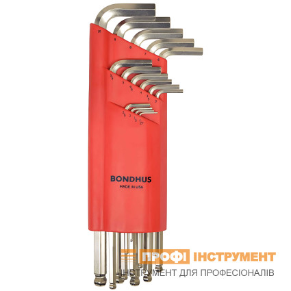 Набор ключей шестигранных BONDHUS 1,27-10,0 мм (15 шт) (17095)