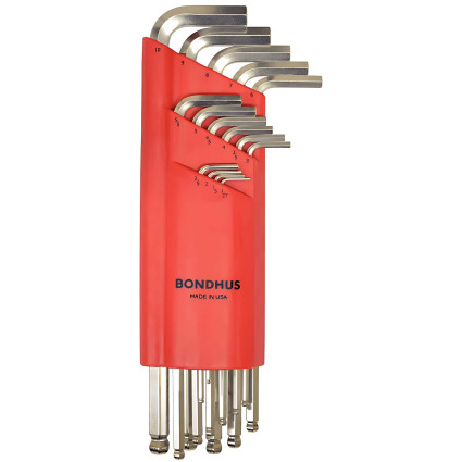 Набір ключів шестигранних BONDHUS 1,27-10,0 мм (15 шт) (17095)