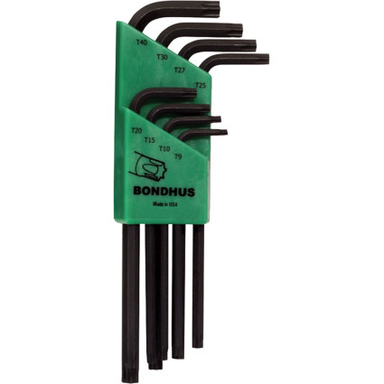 Набор ключей BONDHUS ( БОНДХУС ) TORX 0 8 шт; TR9/TR10/TR15/TR20/TR25/TR27/TR30/TR40.