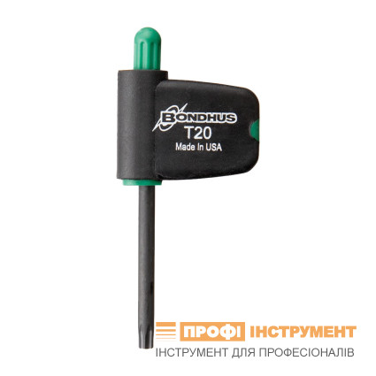 Викрутка BONDHUS (БОНДХУС) Torx T5, ??CrV сталь, ручка прапорця типу, L-33 мм.