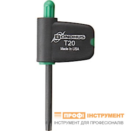 Викрутка BONDHUS (БОНДХУС) Torx T6, CrV сталь, ручка прапорця типу, L-33 мм.