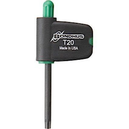 Викрутка BONDHUS (БОНДХУС) Torx T6, CrV сталь, ручка прапорця типу, L-33 мм.
